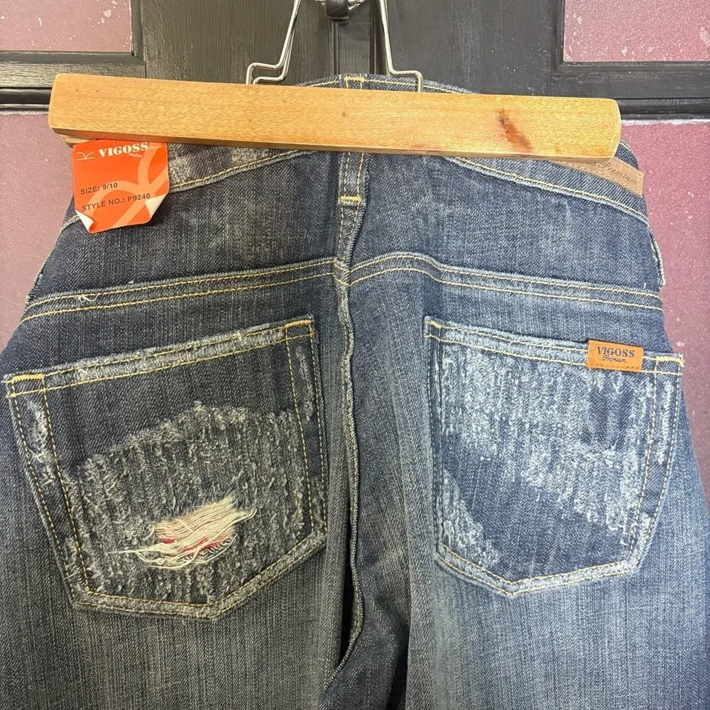 VIGOSS USA Premium Bootcut Jeans Size 9/10 NWT Y2K Dark Wash